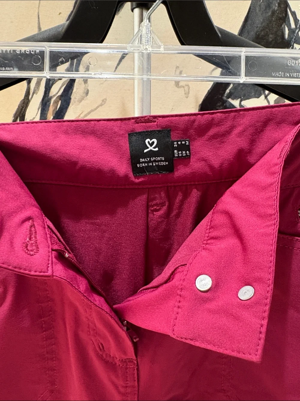Daily Sports Magenta Golf Skort with Zip Pockets